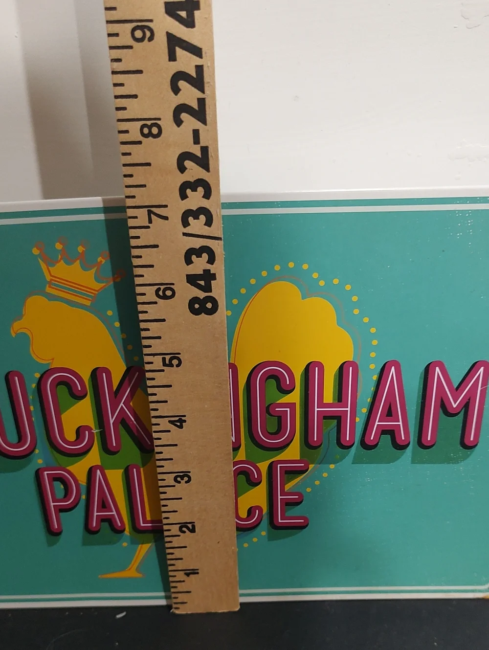 Cluckingham Palace Teal Wall Sign Co-op